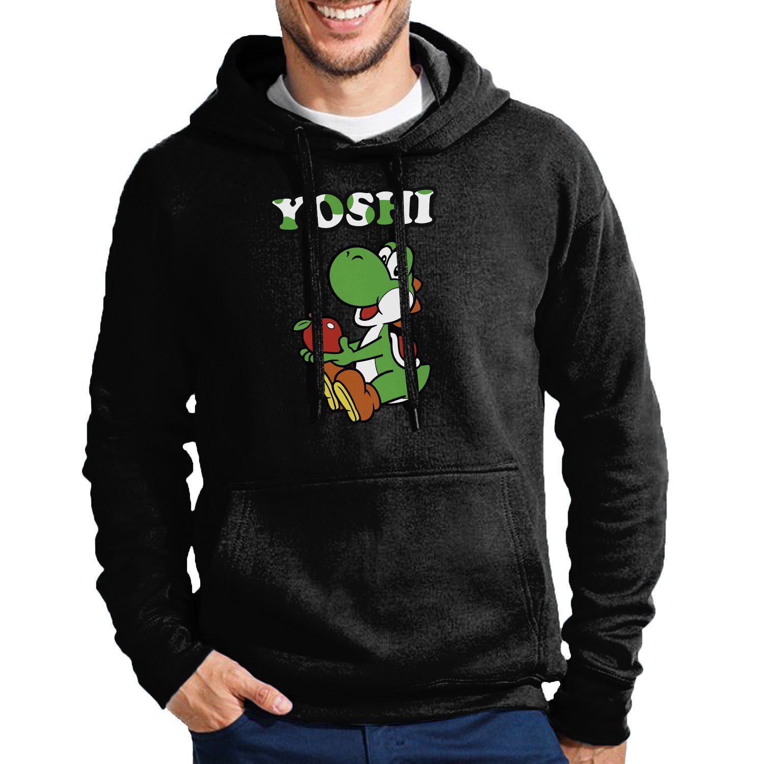 Blondie & Brownie Hoodie Herren Yoshi Super Retro Konsole Mario Luigi Peach Gaming Mit Kapuze