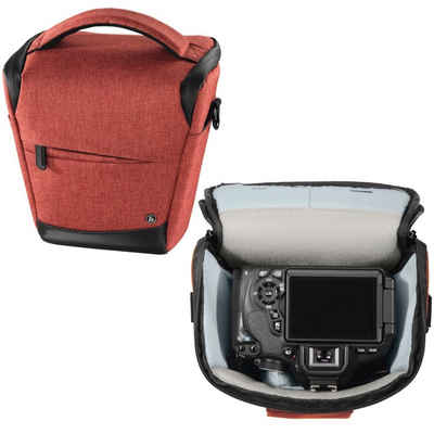 Hama Kameratasche Kamera-Tasche Colt 110 Trinidad Universal Hülle Rot, Case Schultergurt Tragegriff Zubehör-Fächer DSLR Kamera Systemkamera