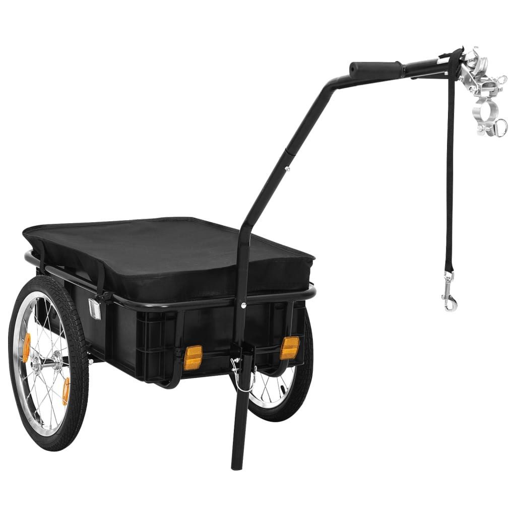 DOTMALL Fahrradlastenanhänger Stahl Fahrradanhänger und Handwagen 155x60x83 cm