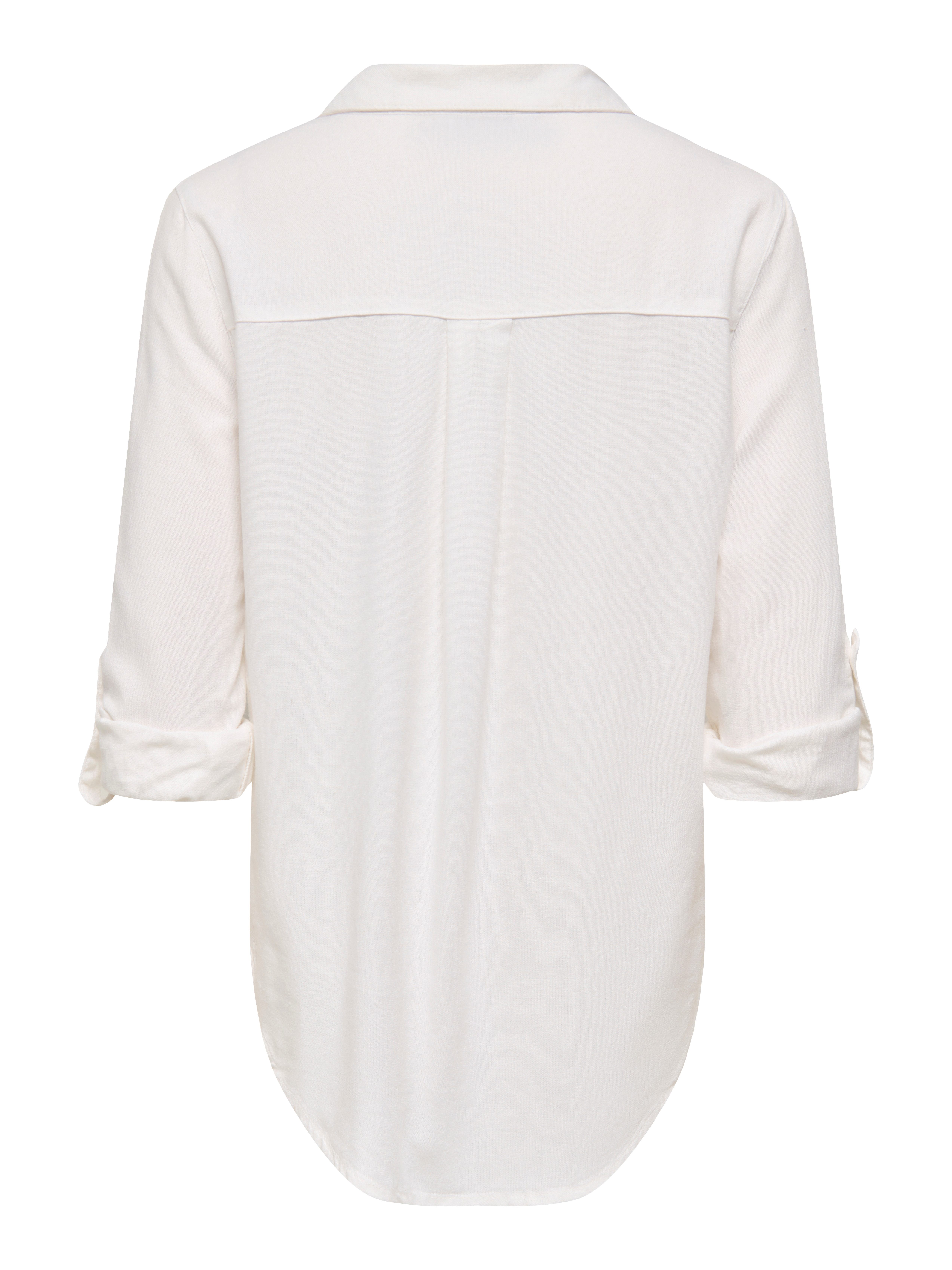 ONLY Hemdbluse ONLGOA 3/4 STRAP LINEN BL SHIRT CC PNT mit Leinen, umschlagbare Manschetten