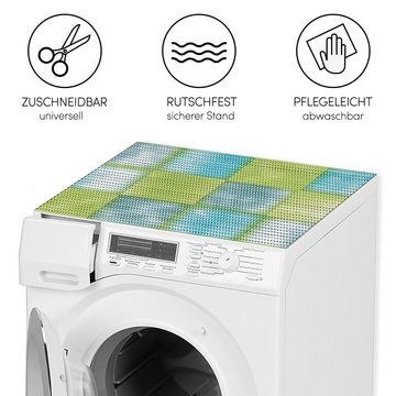 matches21 HOME & HOBBY Antirutschmatte Waschmaschinenauflage Kachel grün 65 x 60 cm rutschfest, Waschmaschinenabdeckung als Abdeckung für Waschmaschine und Trockner