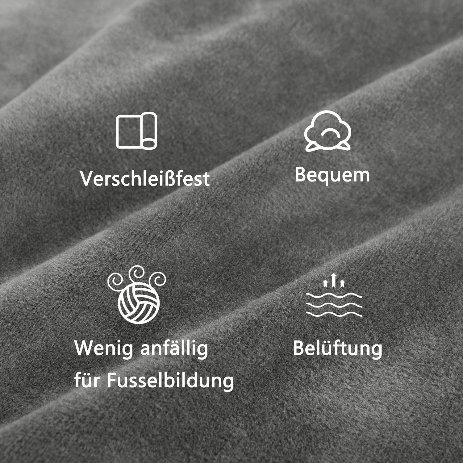 Diwzbyn Sofahusse Velvet Sofabezüge 1/2/3/4-Sitzer Stretch rutschfeste Couchbezug, für Hunde Katze Haustierfreundlich – Bild 5 von 5