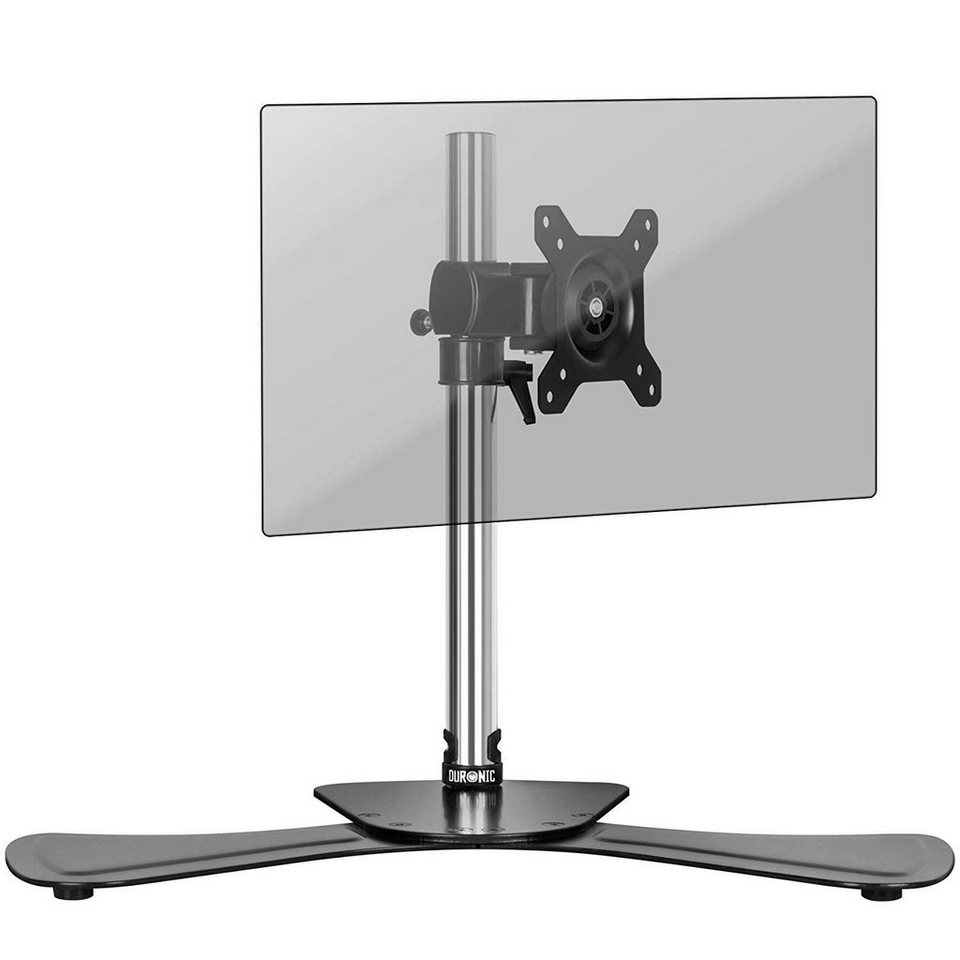 Duronic Monitorständer, (DM751 Monitorhalterung, Stahl-Standfuß für Monitor  bis 24 Zoll, Für Bildschirm bis 8 kg geeignet, Neigungswinkel 15°, LCD OLED  Display um 360° drehbar, Höhenverstellbar)