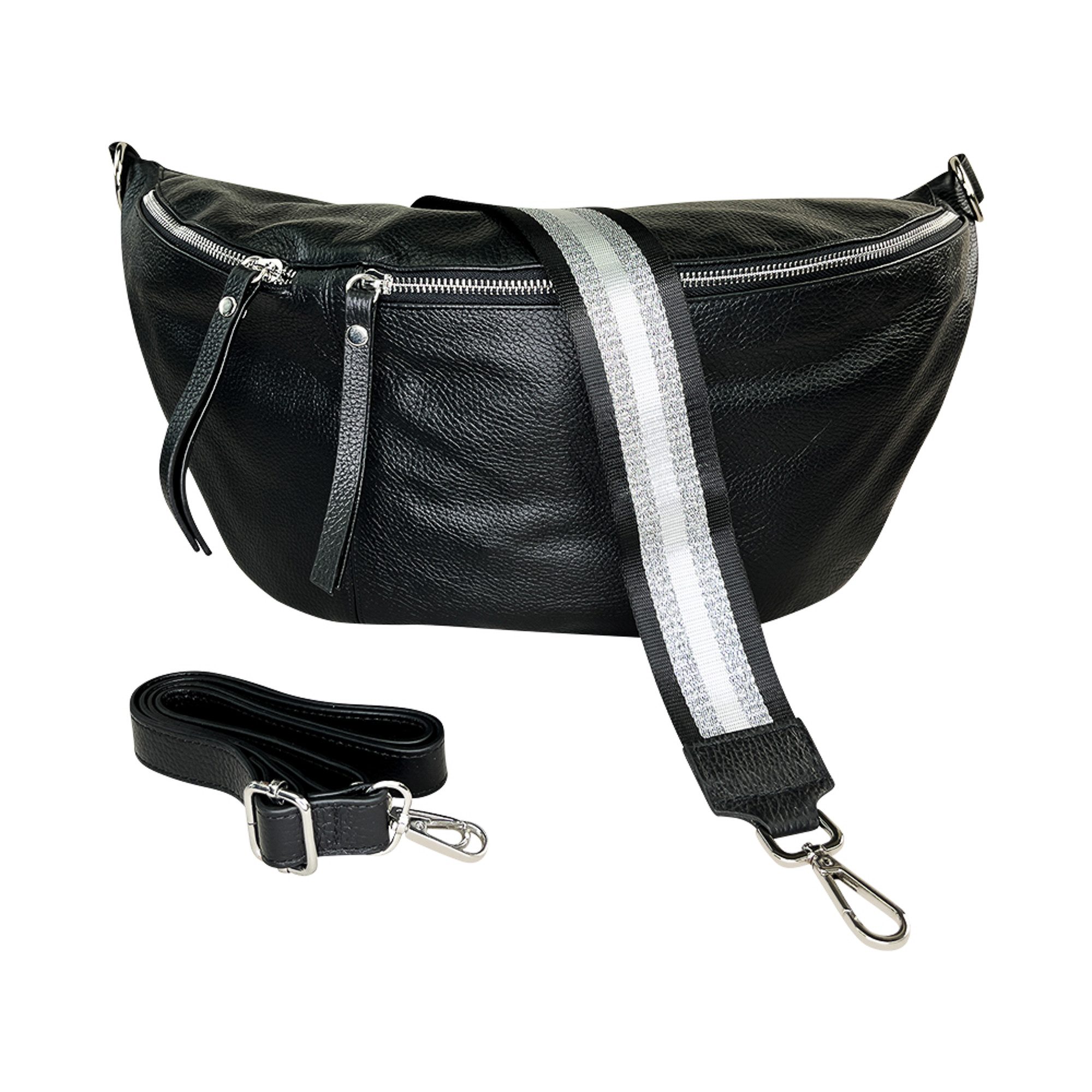 lePelou Bauchtasche CLARA SCHWARZ MIT WECHSELGURT, günstig online kaufen