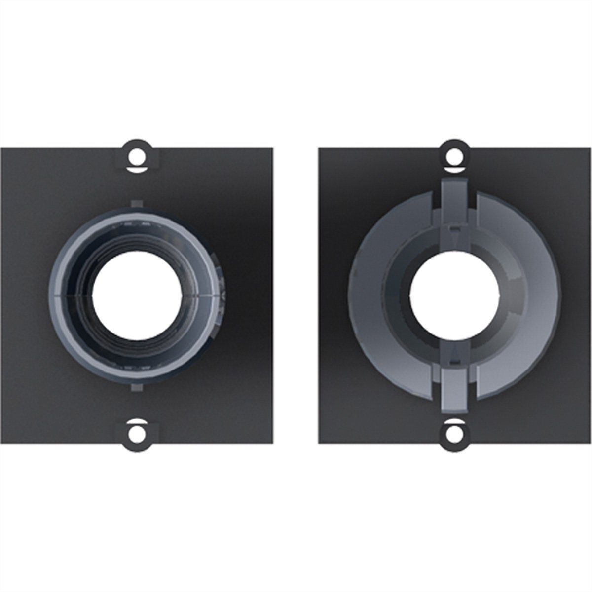 Rahmen 1xKBD Ø 11 mm Stromadapter