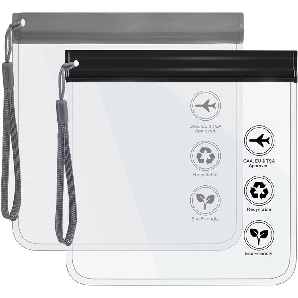Kulturbeutel Transparent Kulturtasche,Flugzeug Beutel Flüssigkeiten 20 x 20 cm