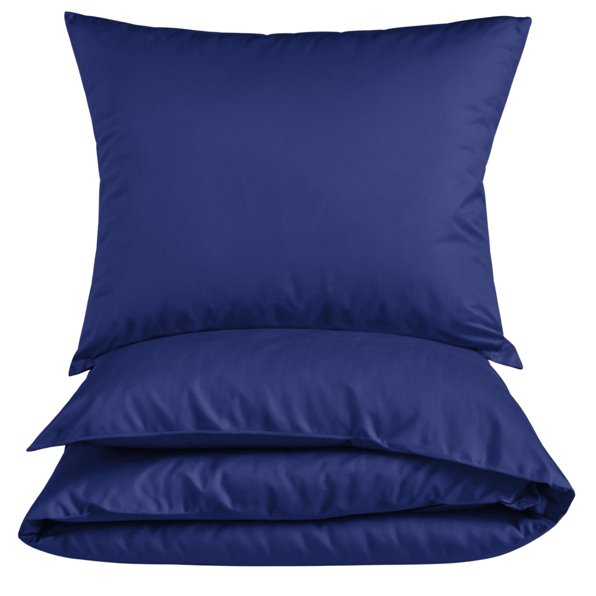Carpe Sonno Bettwäsche Mikrofaser Bettwäsche 135x200 155x220 200x200 Einfarbig Atmungsaktiv, Mikrofaser, 2 teilig, Uni Bettbezug 155x220 Blau - Super soft & Oeko-Tex Zertifiziert