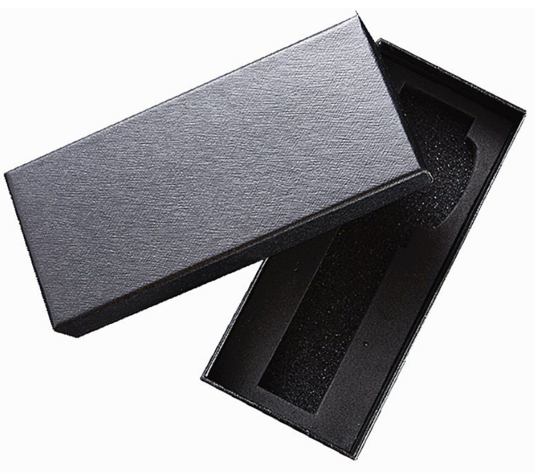 BAYLI Schmucketui Geschenk Uhrenbox für 1 Uhr, 145 x 65 mm Uhrenkarton in Schwarz, Gesch