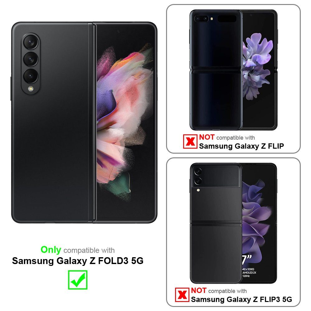 Cadorabo Handytasche für Samsung Galaxy Z FOLD3 5G Tasche (1-tlg), Handytasche mit Gürtelclip Hülle mit Karabinerhaken