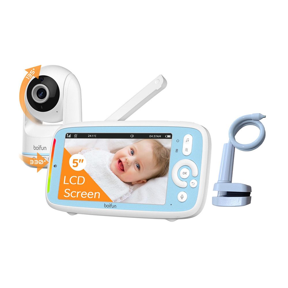 Babyphone 5 Zoll Babyphone mit Kamera 720P Display mit Halterung