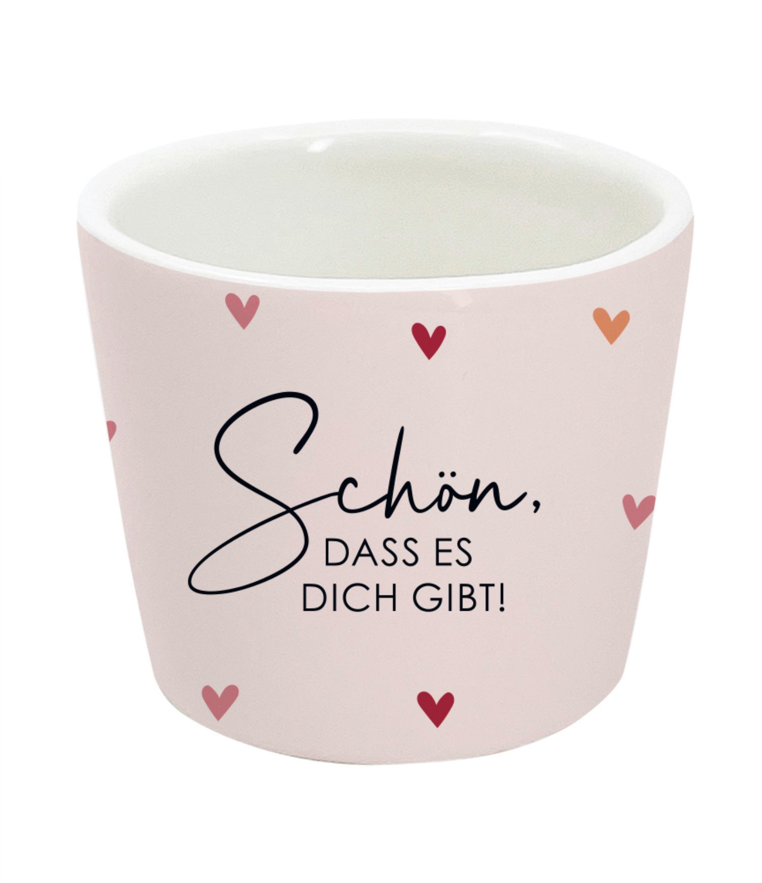 Grafik Werkstatt Подставки для яиц aus Porzellan, Schön, dass es dich gibt! ⌀ 5 cm, H 4 cm, (1-tlg), Porzellan