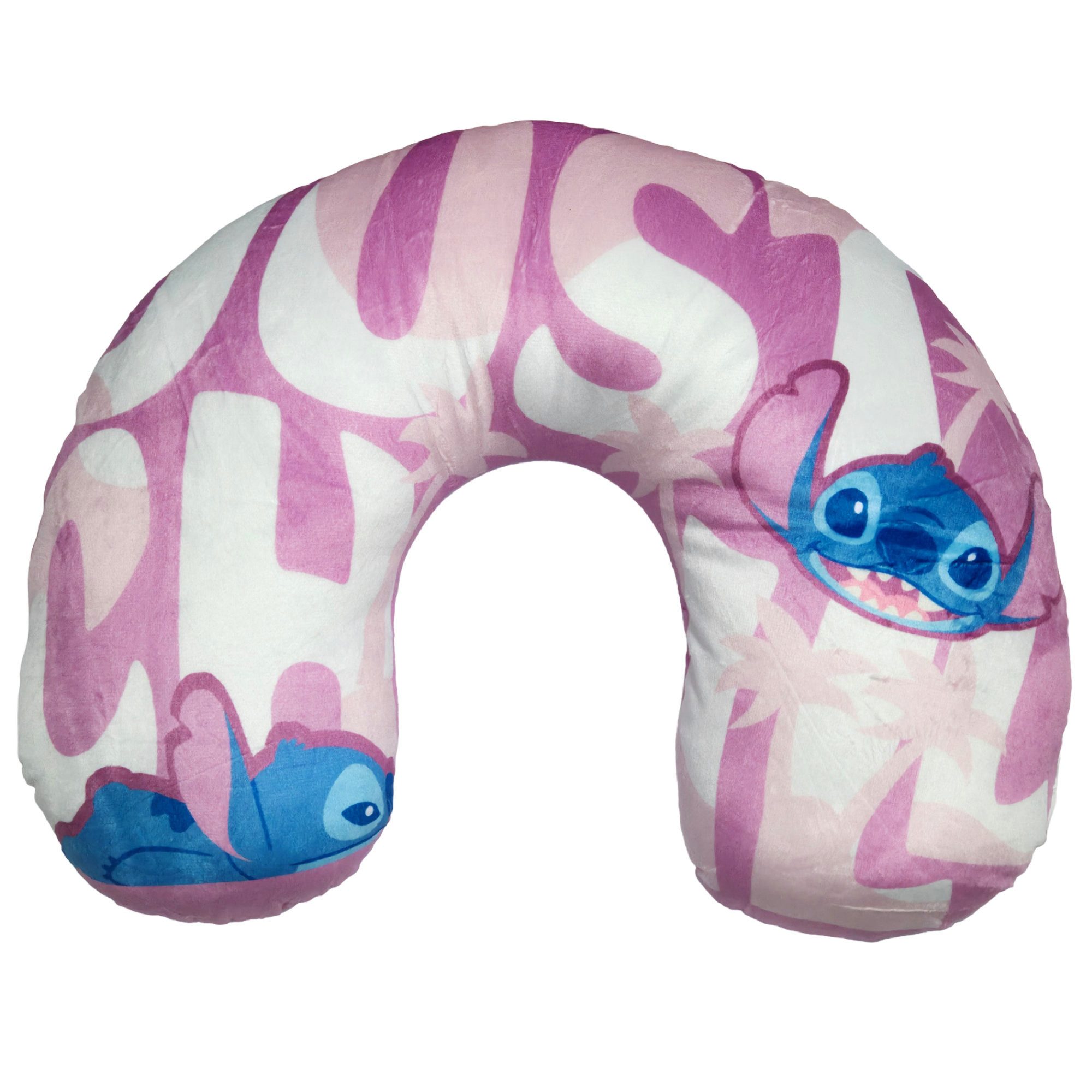 Disney Nackenkissen Disney Lilo und Stitch Just Chill Reisekissen Auto Flugzeug, 37x30x10 cm