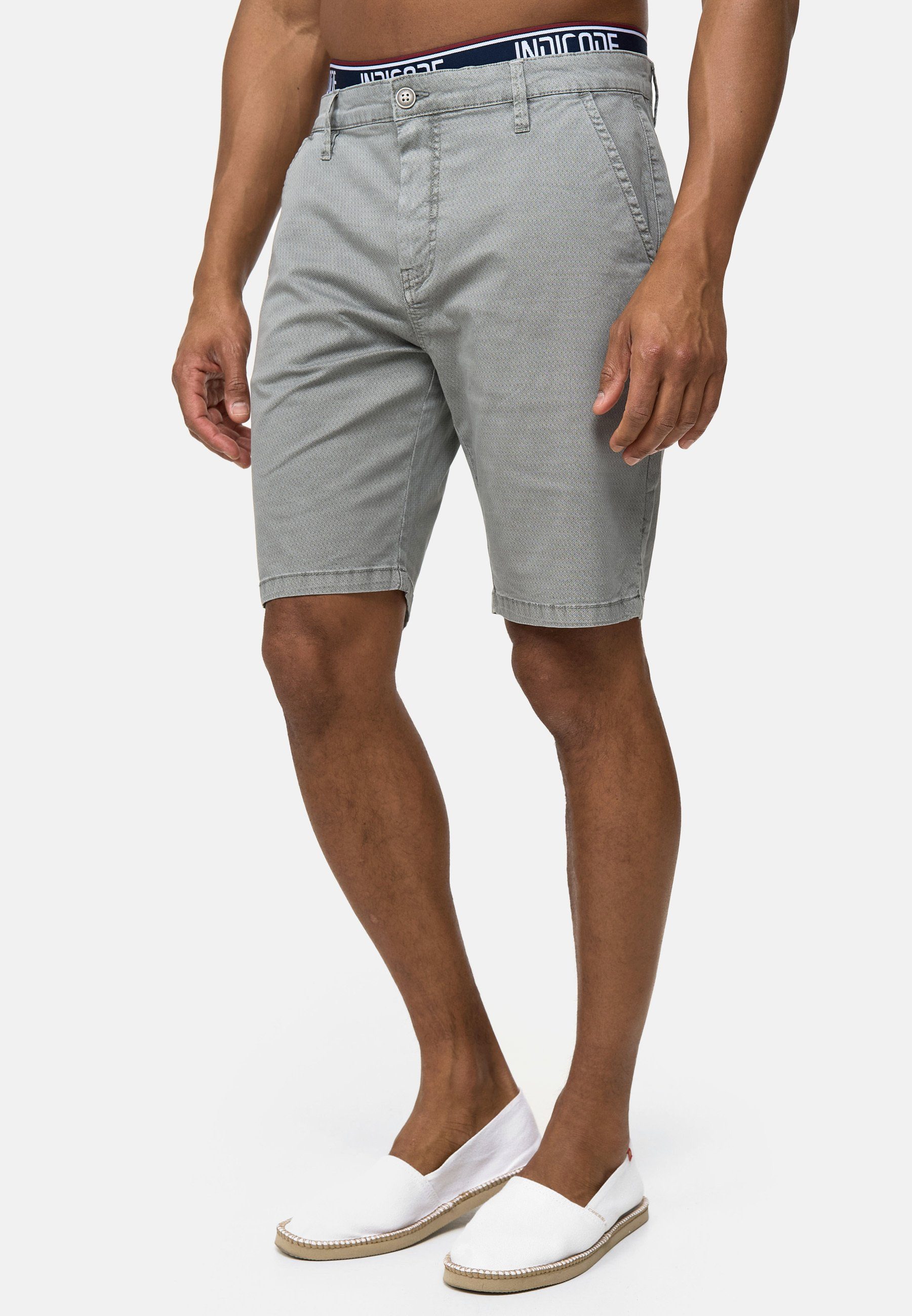 Indicode Chinoshorts Herren Luis Chino Shorts Herrenshorts aus elastischer Baumwoll-Qualität