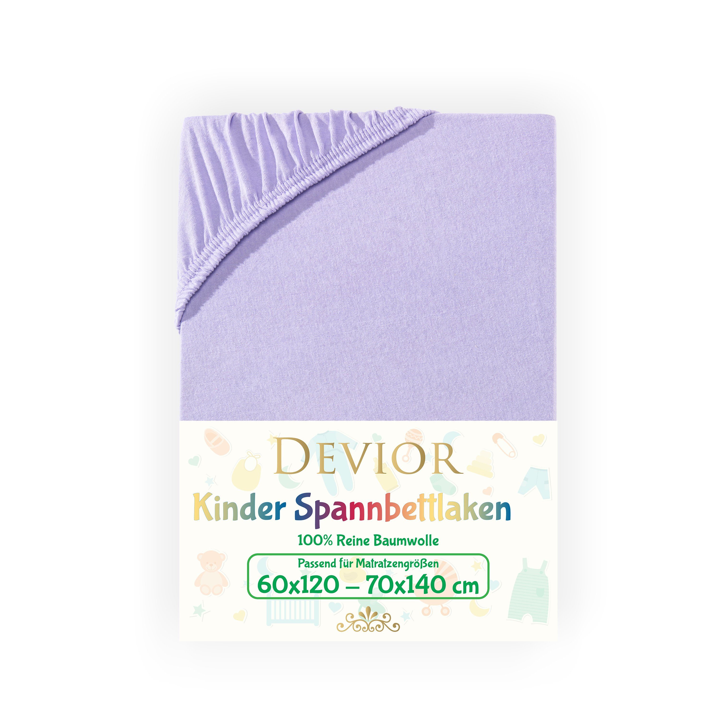 Devior Spannbettlaken für Baby- & Kinderbetten 60x120 & 70x140, 100% zertif günstig online kaufen