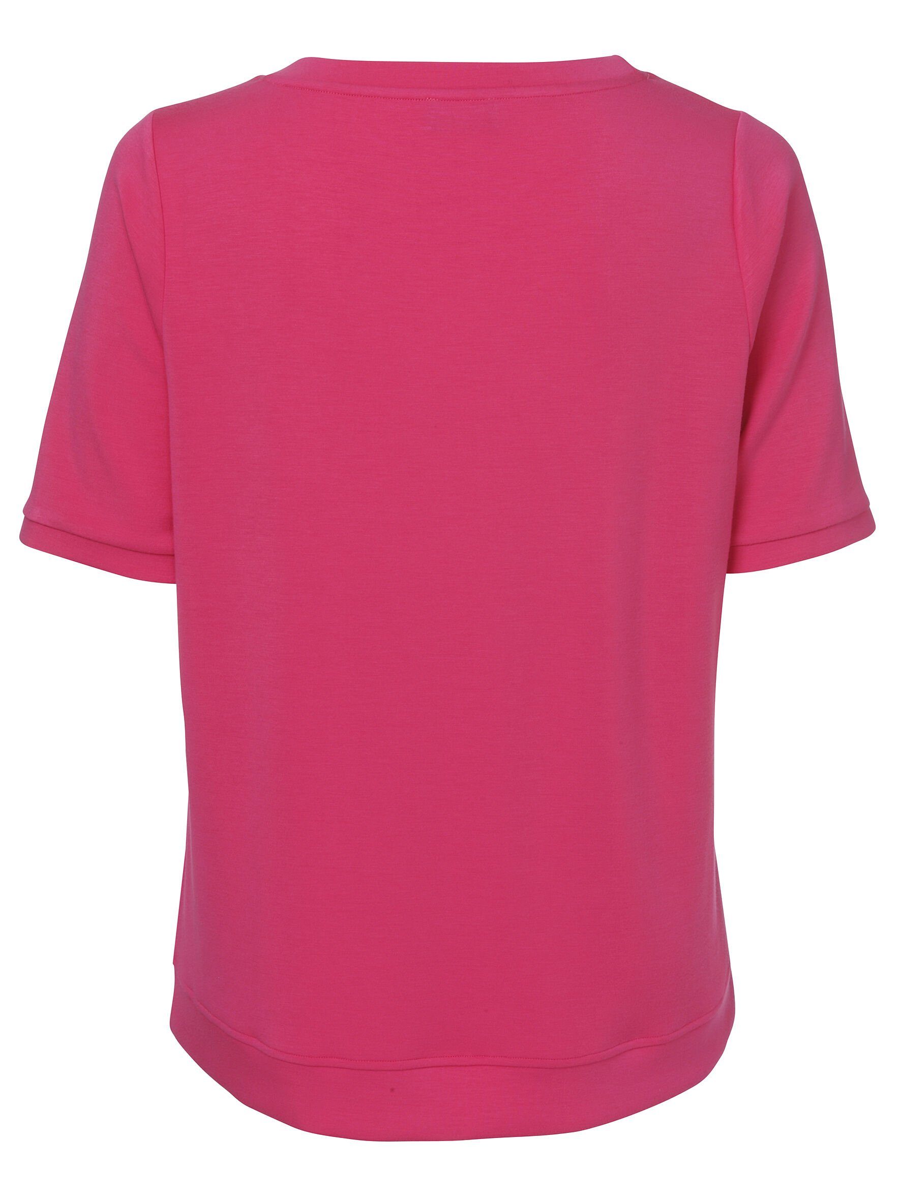 VIA APPIA DUE Rundhalsshirt mit Rundhalsausschnitt pink