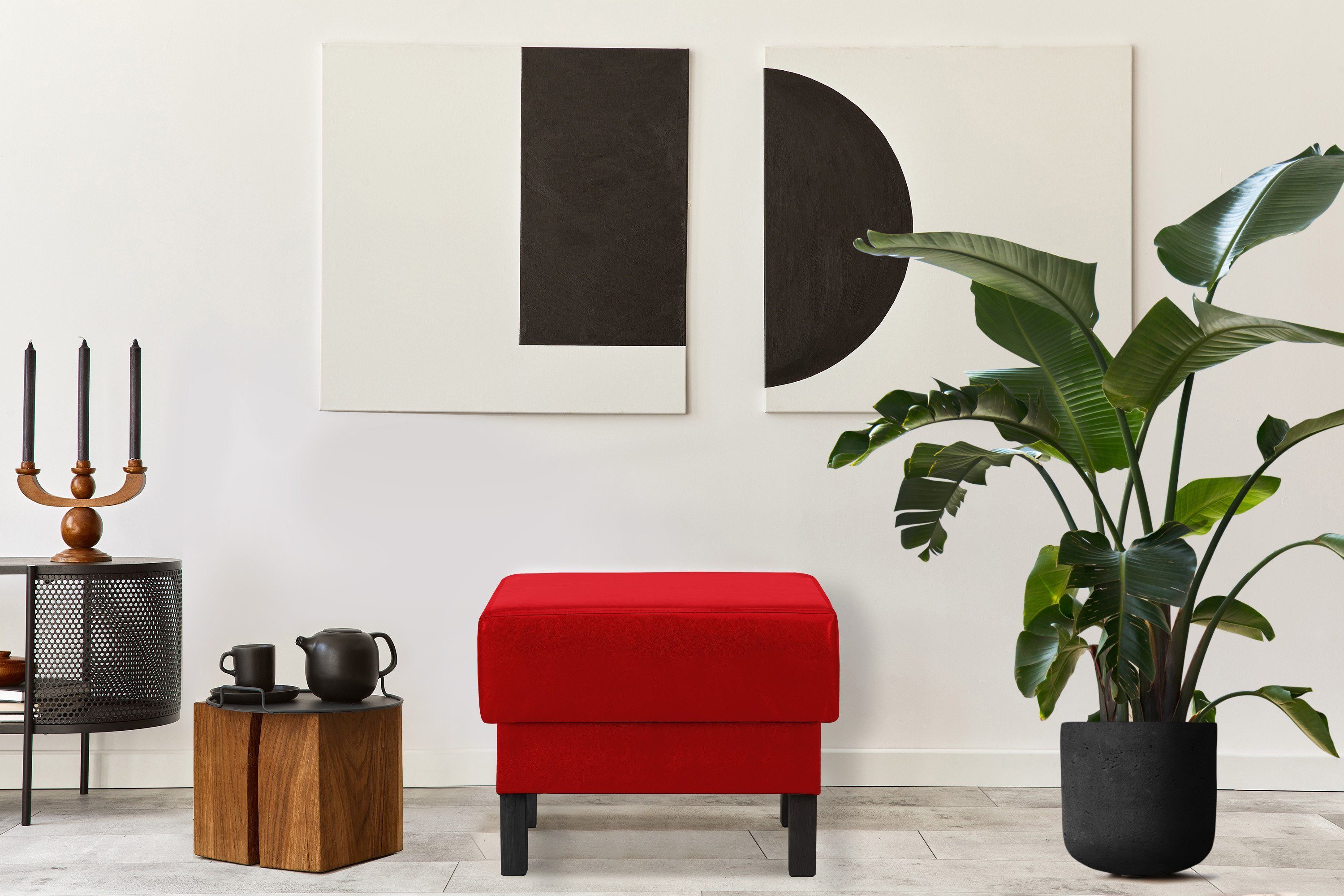 KONSIMO® Sitzhocker ESPECTO Pouffe Hocker, Kunstleder-Puffsessel, günstig online kaufen