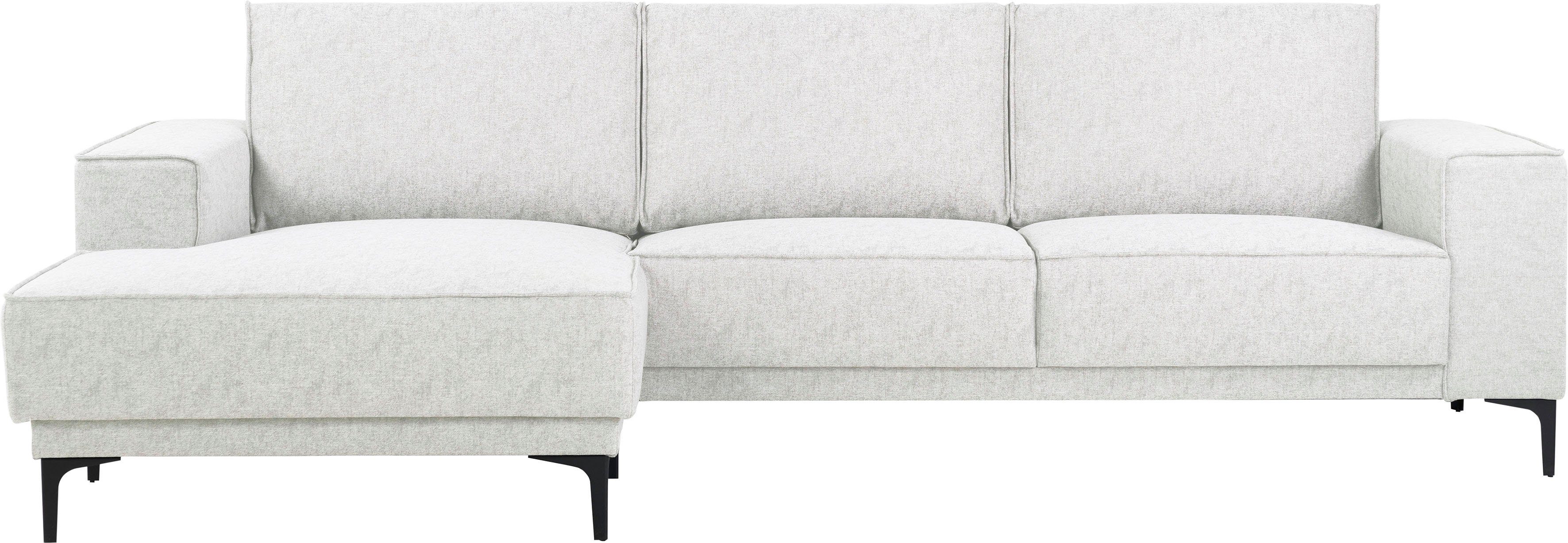 Places of Style Ecksofa "Polsterecke Oland, Struktur, Flachgewebe, Luxus-Mi günstig online kaufen