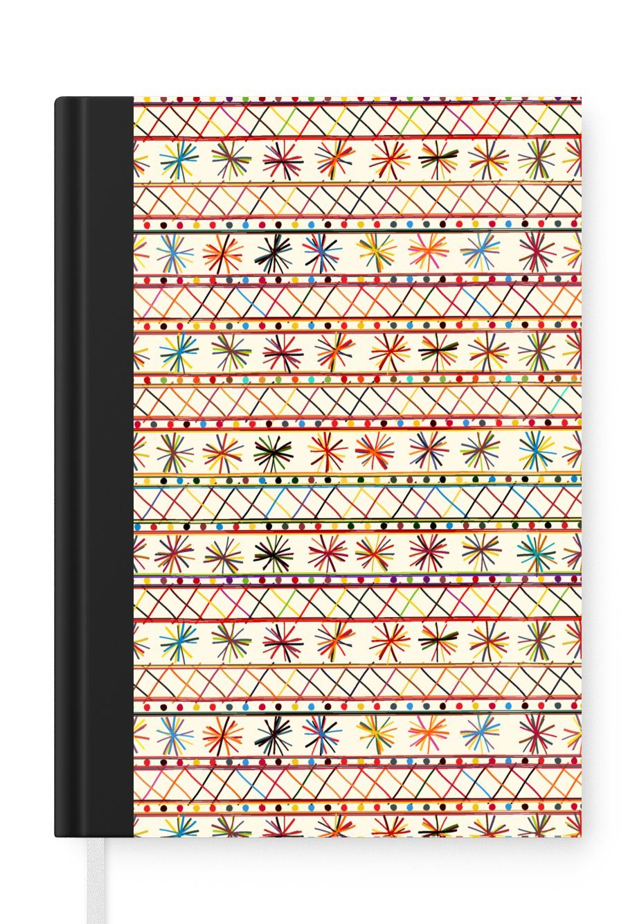 MuchoWow Notizbuch Regenbogen - Südamerika - Muster, Journal, Merkzettel, Tagebuch, Notizheft, A5, 98 Seiten, Haushaltsbuch