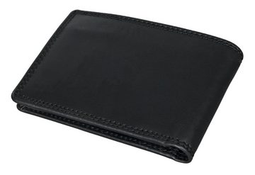 Brown Bear Mini Geldbörse Modell 8006-B - Mini Portemonnaie aus Echtleder, mit 4 Kartenfächern und RFID-Schutz Farbe Schwarz
