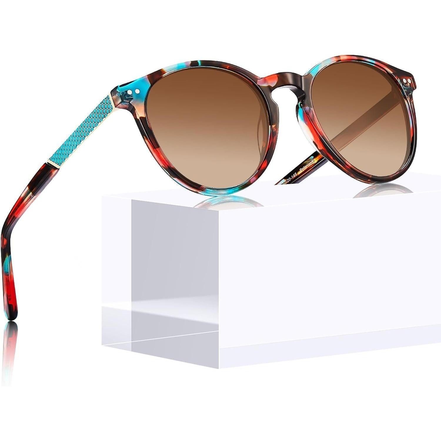 LuxusKollektion Retrosonnenbrille Sonnenbrille Damen Vintage Rahmen farbig Linsen farbverlauf Braun