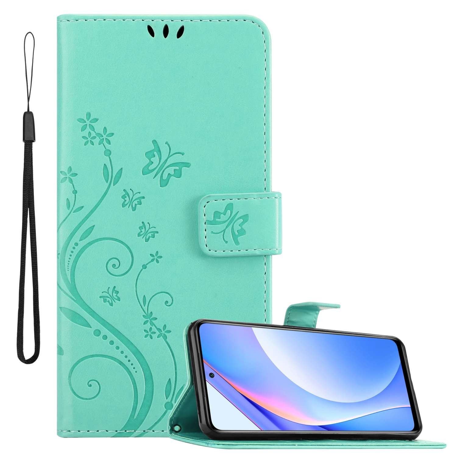 Cadorabo Handyhülle für Xiaomi Mi 10T LITE Hülle Xiaomi Mi 10T LITE, Hülle Schutzhülle Blumen Flower mit Standfunktion Kartenfach Magnet
