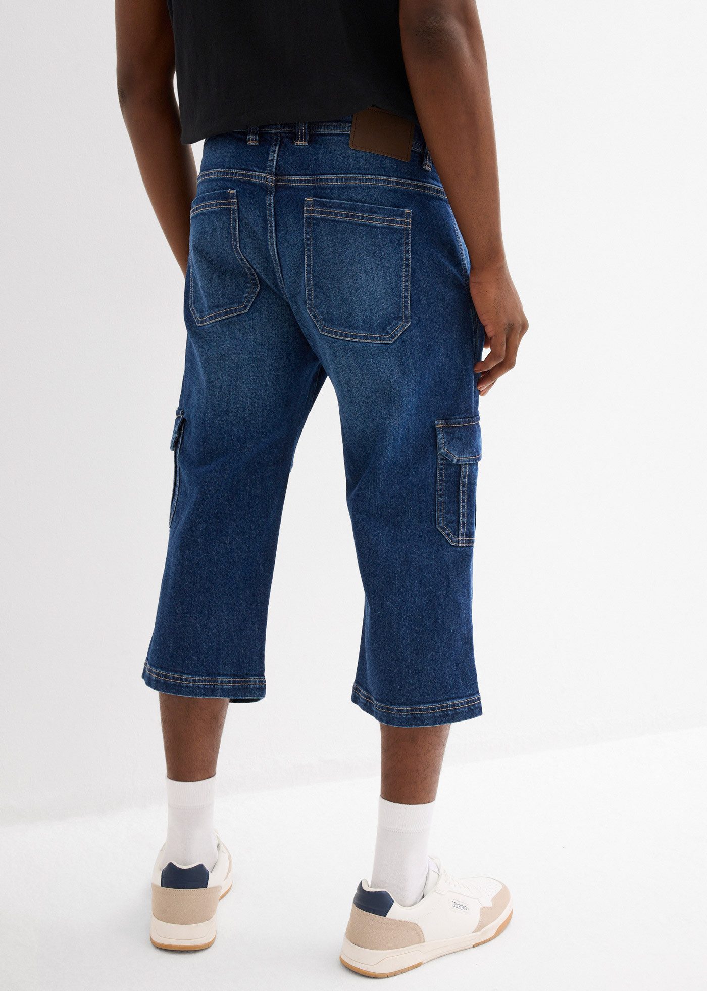 bonprix 3/4-Jeans regular fit, mit Elasthan-Anteil, mit Ziernähten, mit Waschung