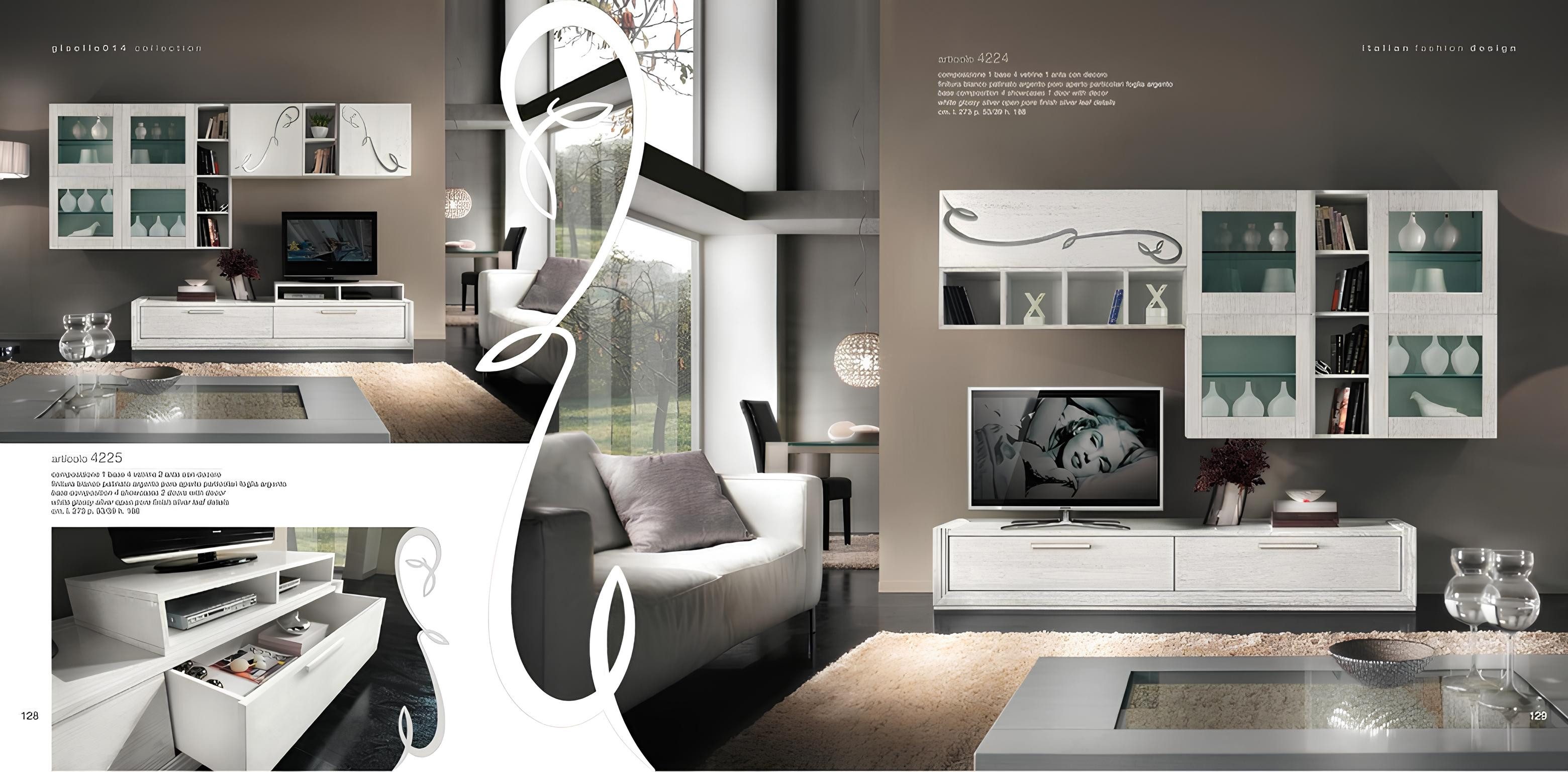 Xlmoebel Wohnwand rtv Wohnwand mit modernem Design und viel Stauraum, (Wohnwand), Hergestellt in Europa