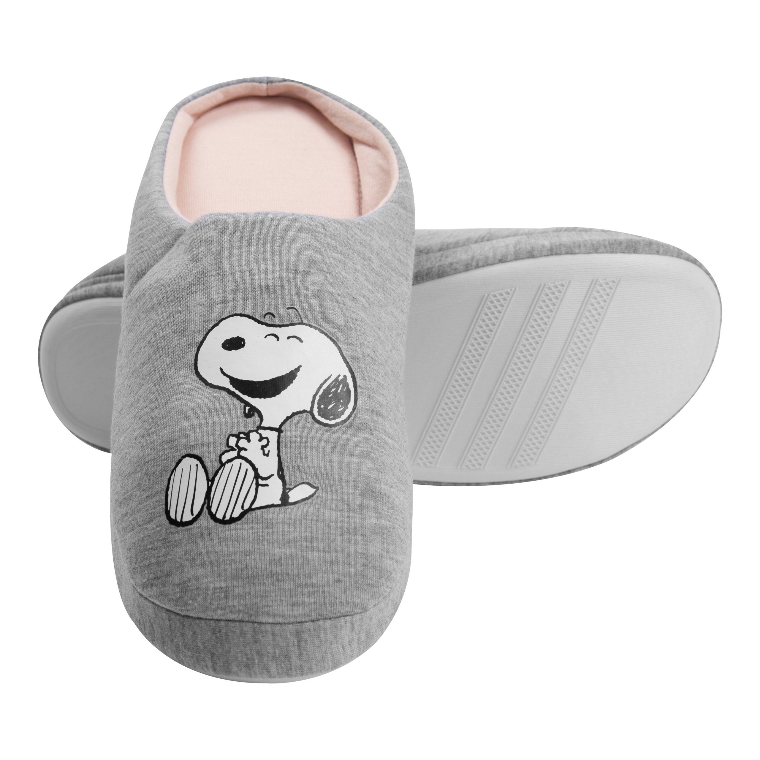 United Labels® The Peanuts Hausschuhe - Snoopy für Damen und Herren Grau  Hausschuh