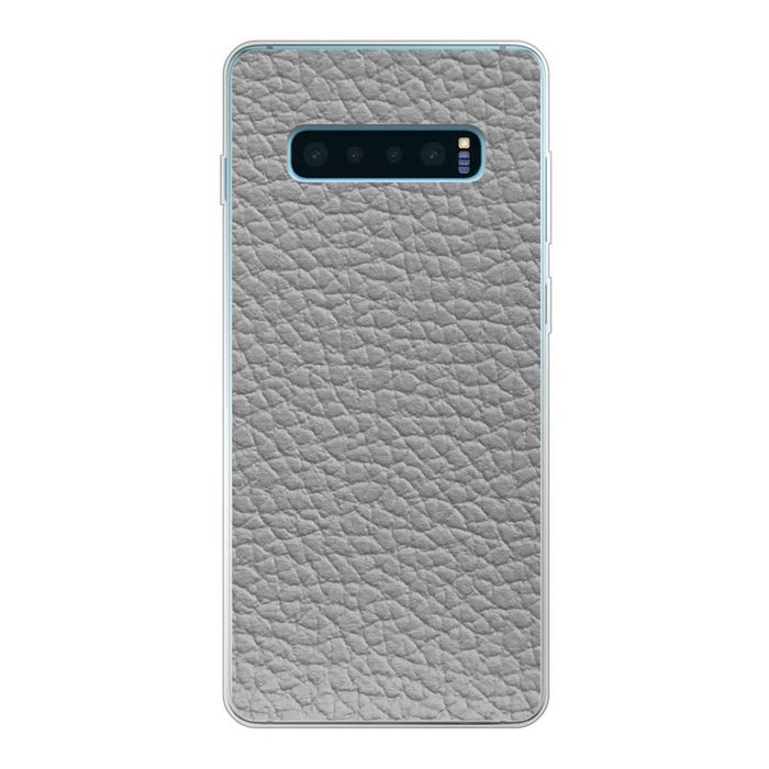 MuchoWow Handyhülle Leder - Strukturiert - Leder-Optik - Orange Phone Case Handyhülle Samsung Galaxy S10 Lite Silikon Schutzhülle