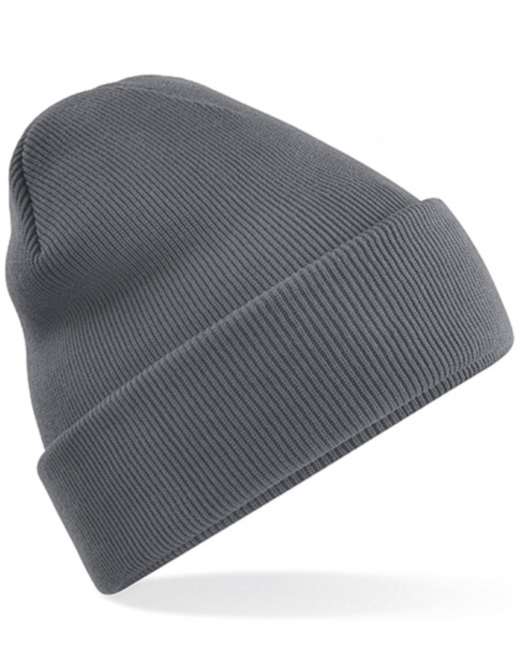 Beechfield® Beanie Damen Beanie Wintermütze mit Umschlag – doppellagige Strickmütze