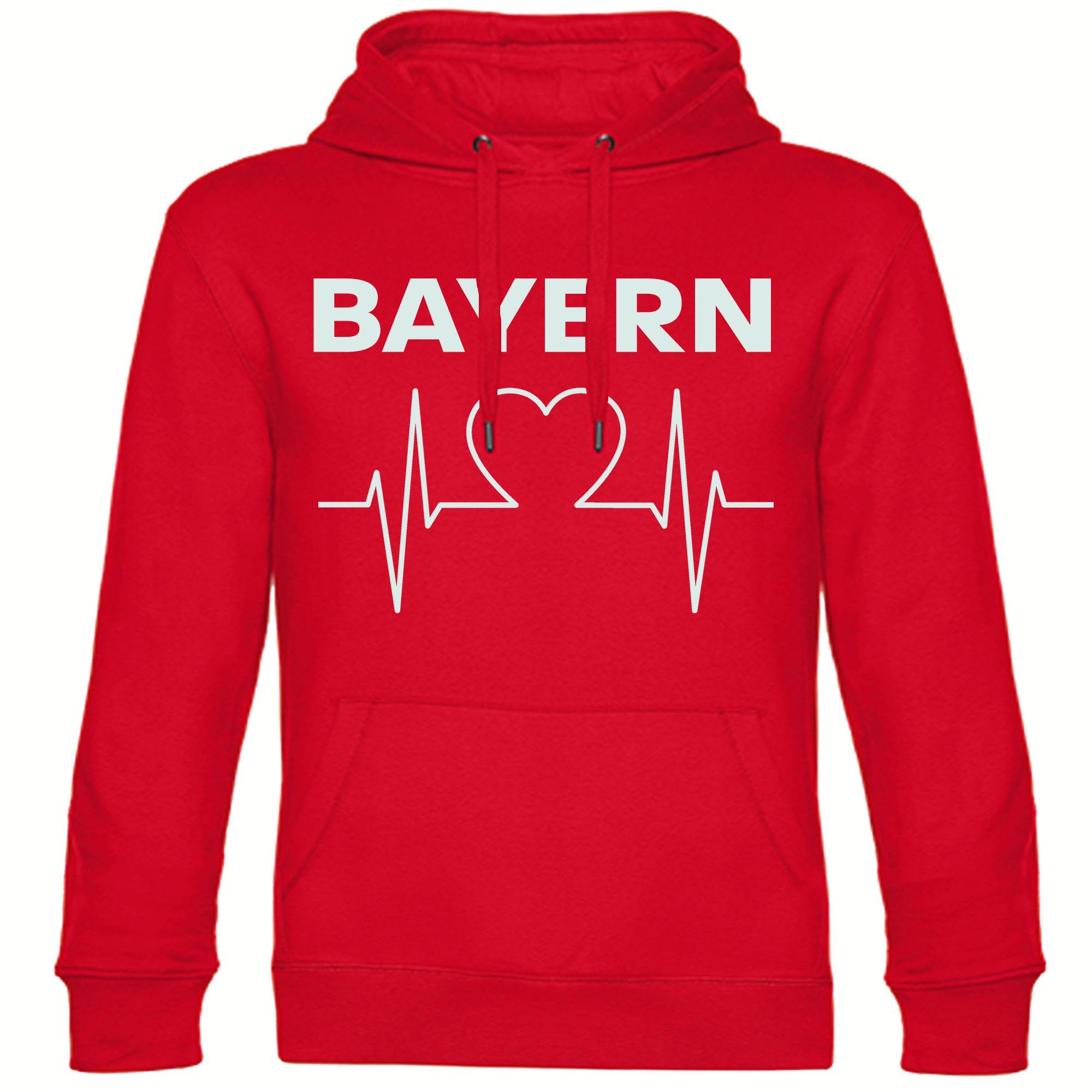 multifanshop Kapuzensweatshirt Bayern - Herzschlag - Pullover