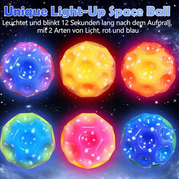 DTC GmbH Spielball LED Lighting Jumper Ball, Pack of 3 Astro Jump Moonball, (Wie hoch ist der springende Ball, mit dem du heute gespielt hast, gesprungen)