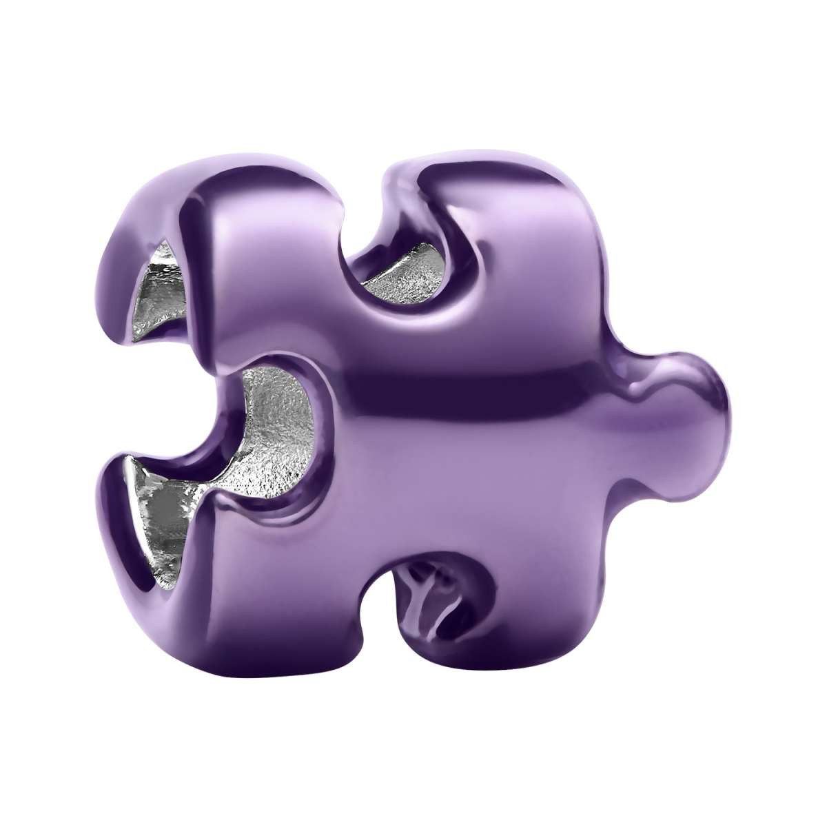 Pandora Bead 794816C02, Mini Silber Lilafarbenes Puzzleteil