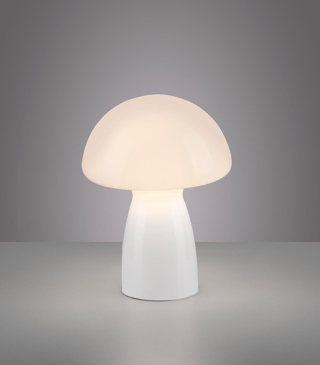 Paul Neuhaus Tischleuchte FUNGO, Weiß, Glas, Ø 15,5 x H 22 cm, ohne Leuchtmittel