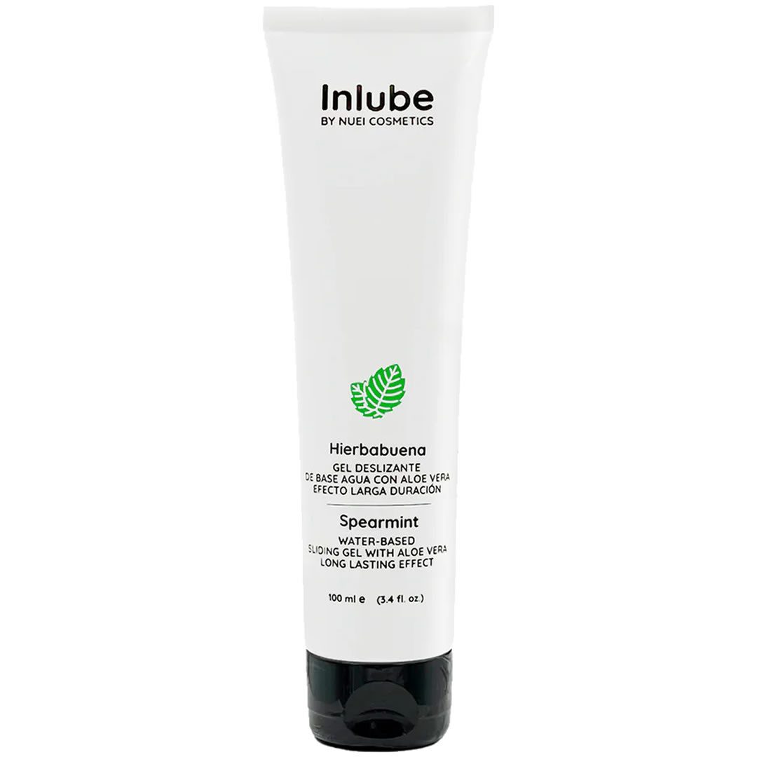 Inlube Gleitgel Hierbabuena, Flasche mit, 1-tlg., Spearmint - aromatisiertes Gleitgel auf Wasserbasis