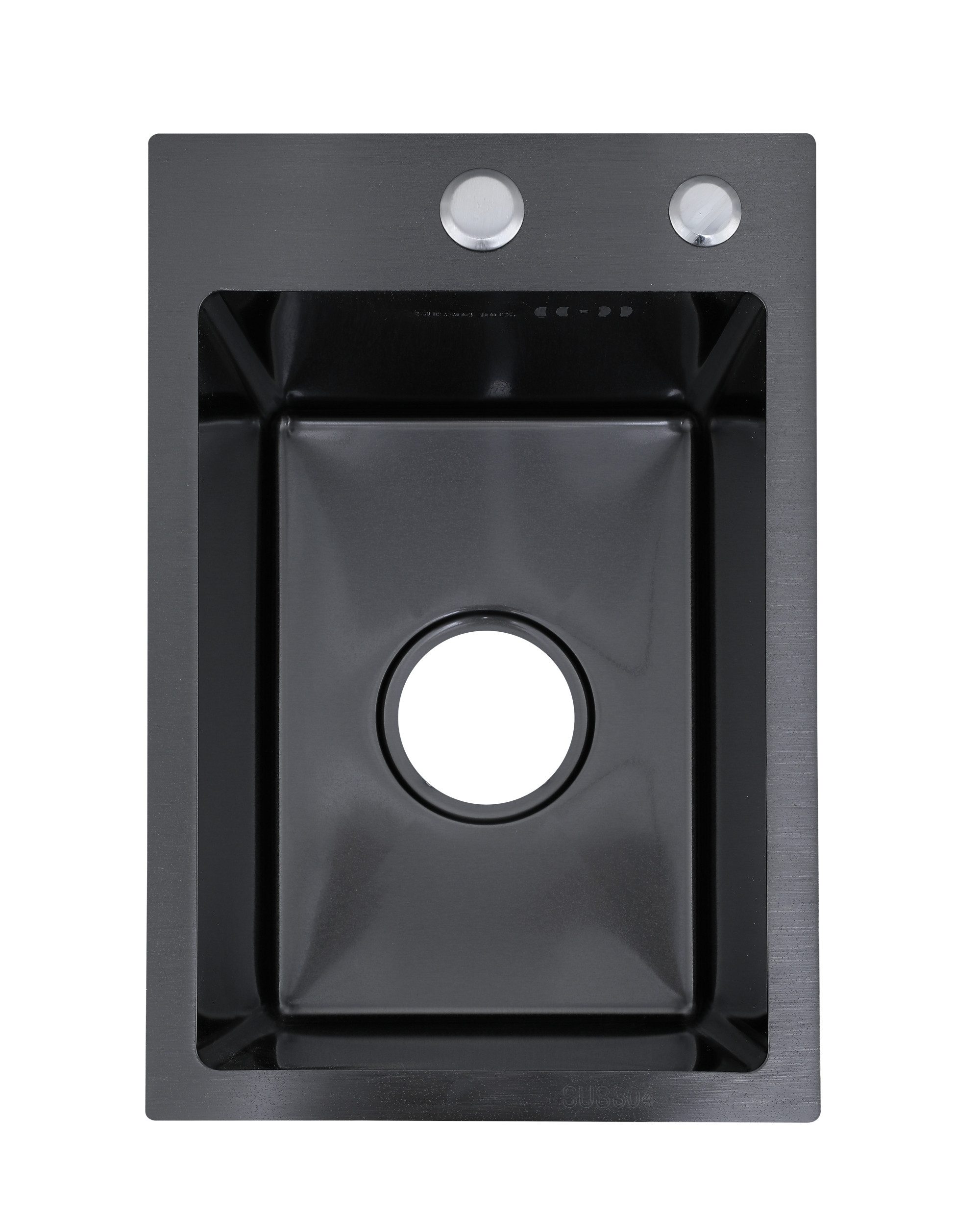 Faizee Home Edelstahlspüle Faizee Home Edelstahlspüle Schwarz SUS304 mit Armatur Auswahl, Ohne Armatur