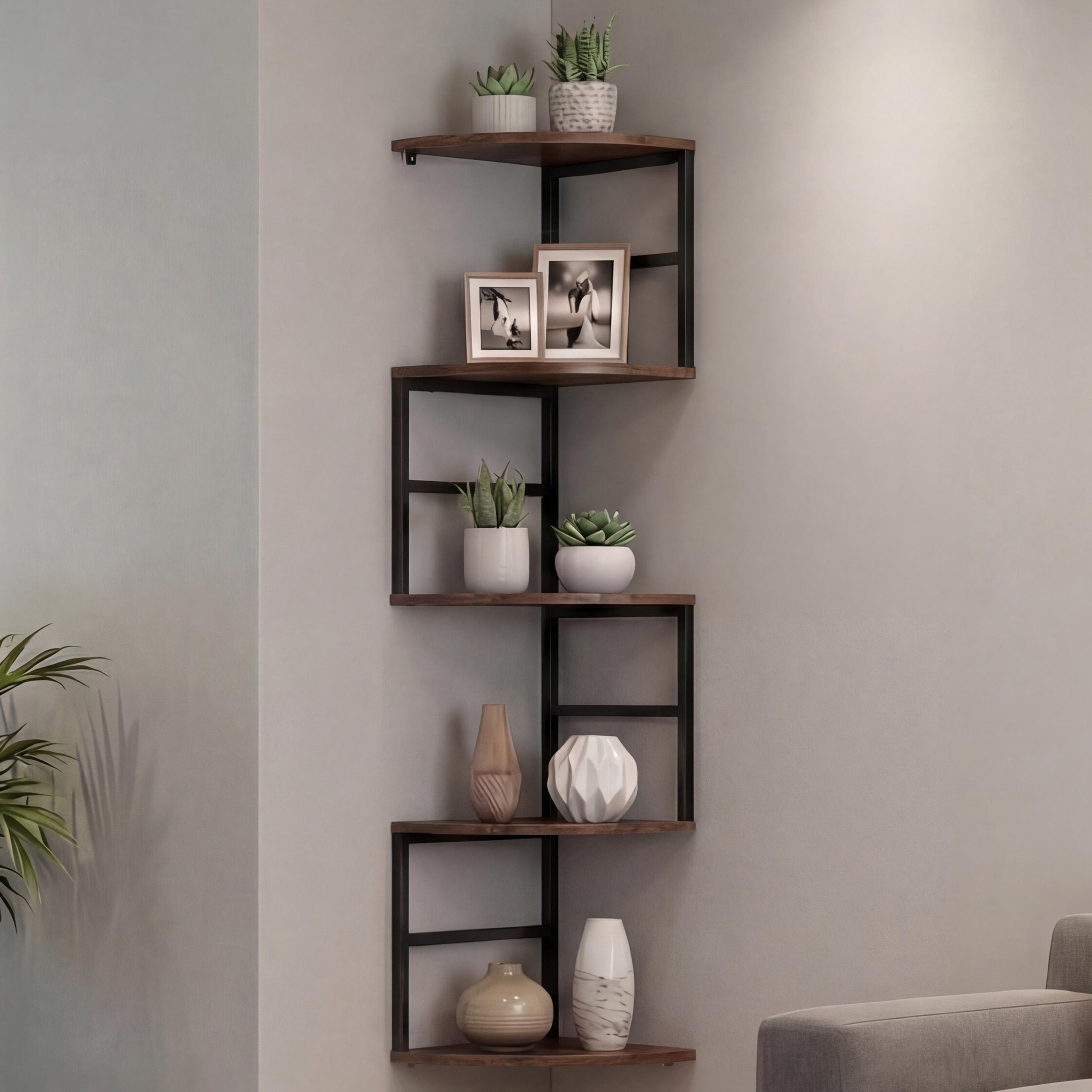 MCW Eckregal MCW-O99, Inklusive Aufhängevorrichtung, Stabiles Eisen-Gestell