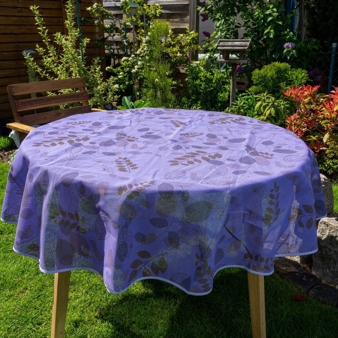 laro Tischdecke Gartentischdecke Wetterfest Rutschfest Rund