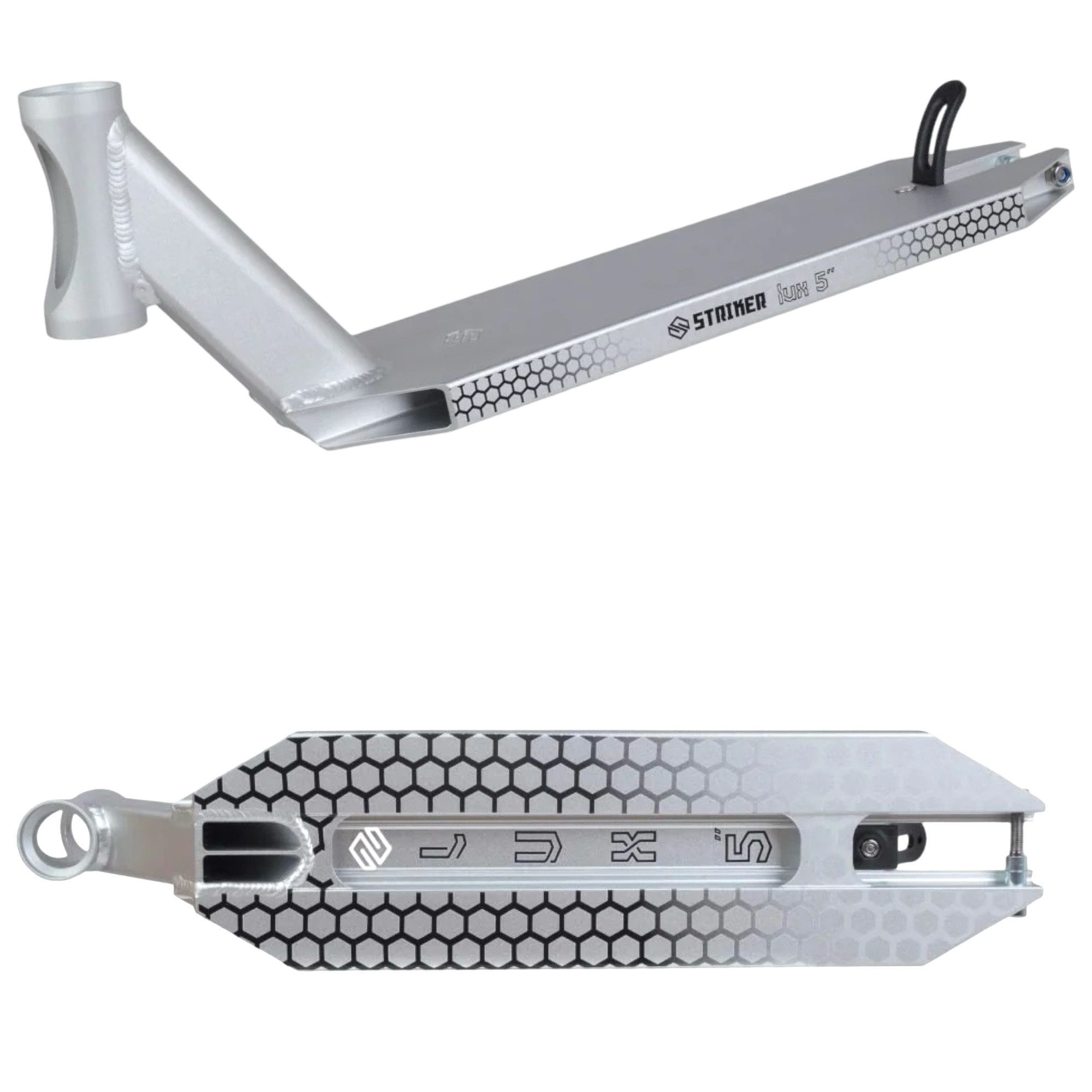 Striker Stuntscooter Striker Lux Five Stunt Scooter Deck Silber