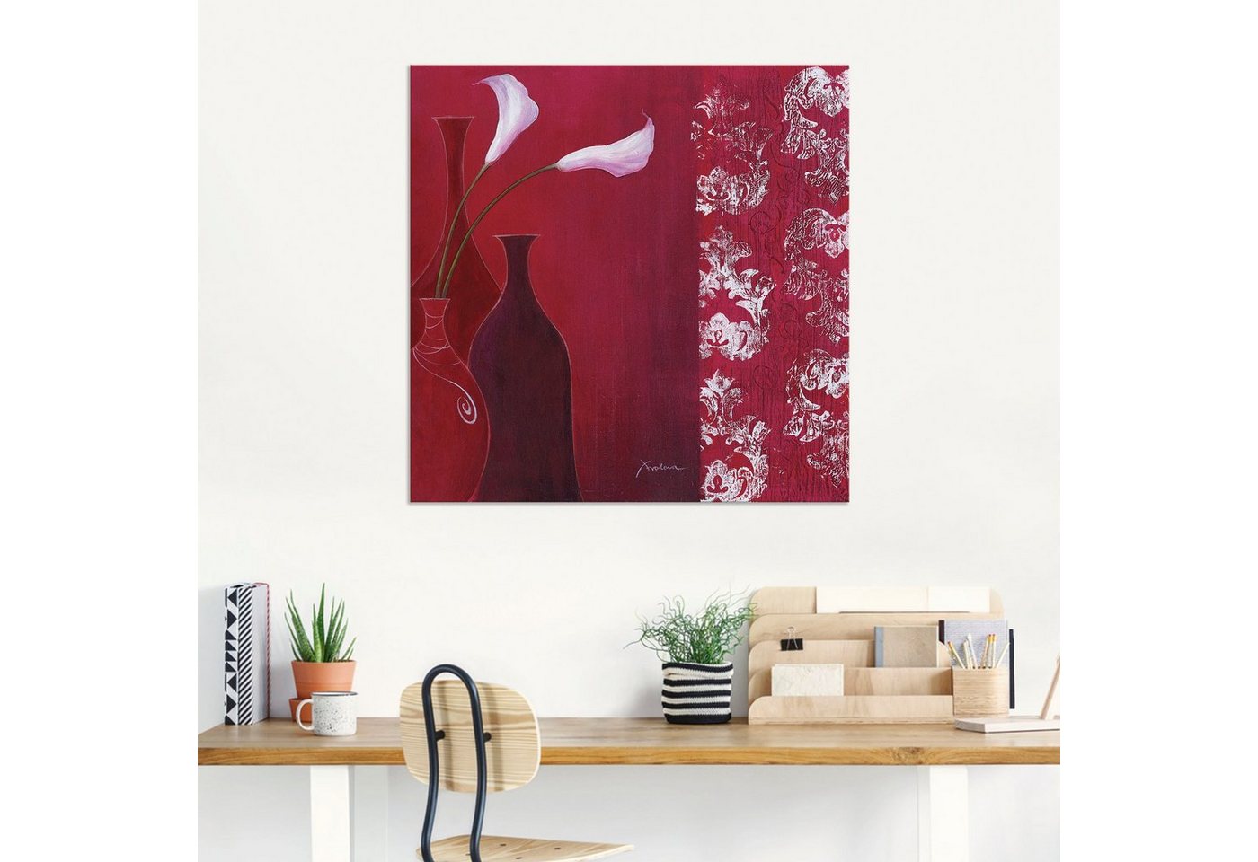 Artland Wandbild »Callas in Vase«, Vasen & Töpfe (1 Stück), in vielen Größen & Produktarten - Alubild / Outdoorbild für den Außenbereich, Leinwandbild, Poster, Wandaufkleber / Wandtattoo auch für Badezimmer geeignet-kaufen