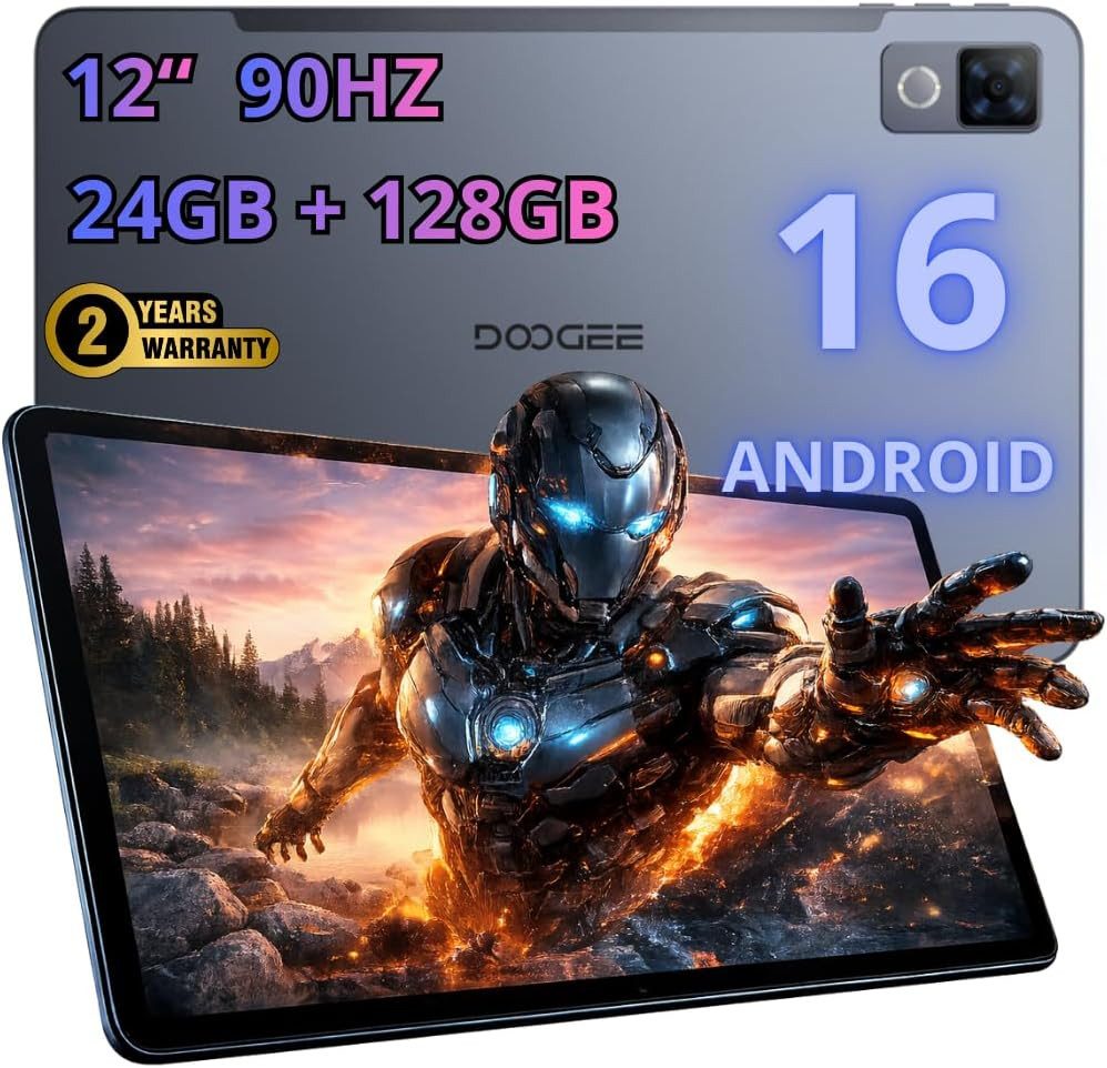 Zevelora FHD+ 90 Hz IPS Display 6 GB RAM 13 MP + 8 MP Kamera Gaming Tablet (12", 128 GB, Android 16, Mit den besten und erstaunlichsten Funktionen, attraktivem Design)