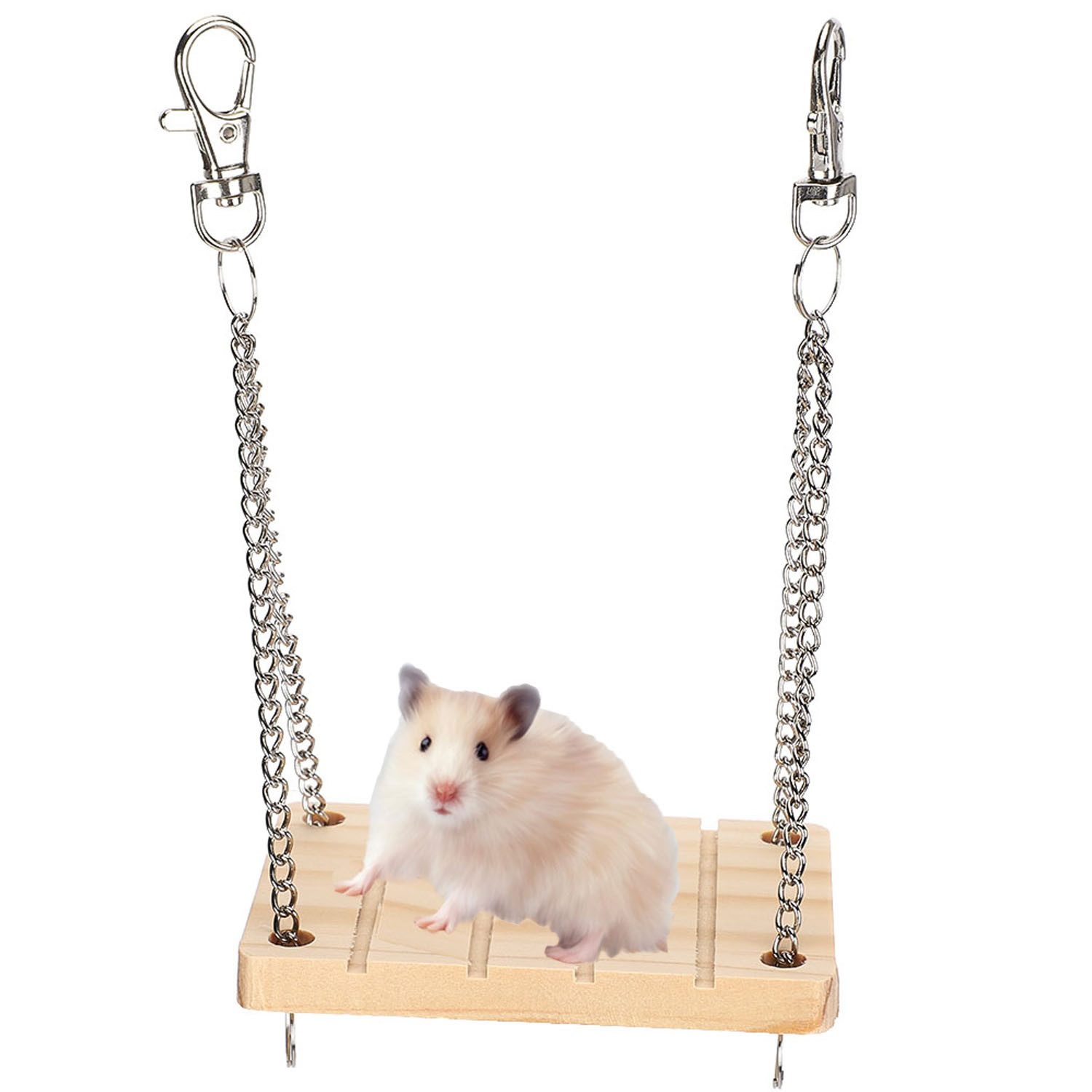 SURFOU Nagerhaus Hamster Schaukel, Holz Hamster günstig online kaufen