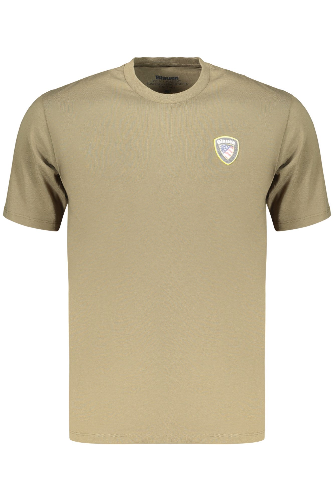 Blauer T-Shirt Grünes Herren Kurzarm T-Shirt mit Applikation &