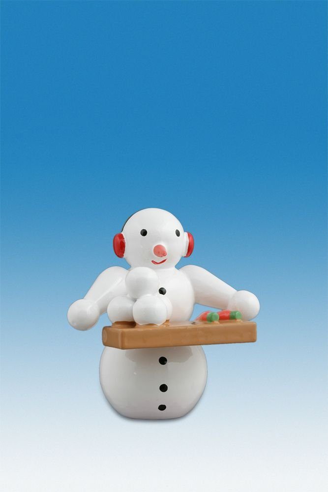 Barydat Holz-Schneemann Tischdekoration – 3-teilig, 17/13/10 Cm, Für Weihnachtstisch & Kaminsims