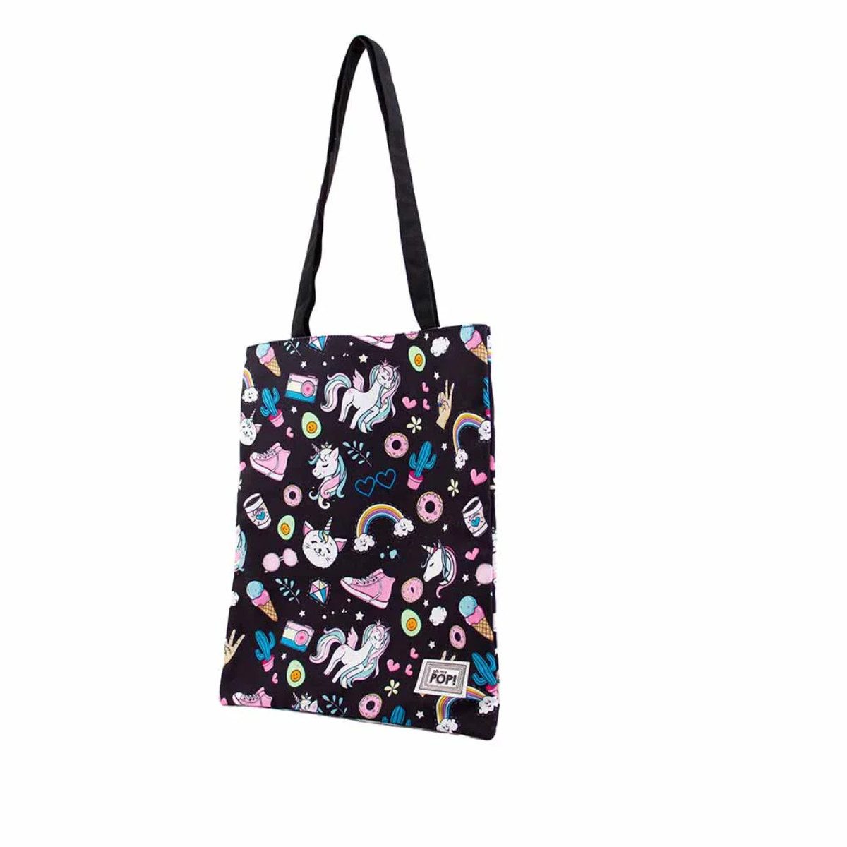 Oh My Pop! Einkaufsshopper Illusion Tote Bag Einkaufstasche mit Innenfutter und Tasche 33 x 40 cm