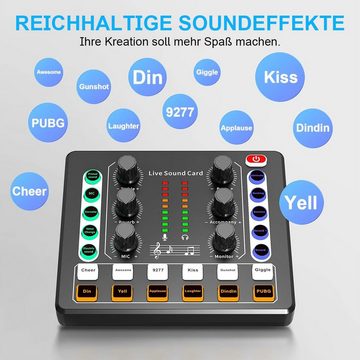 Welikera DJ Controller Audio Reverb, 1000mAh Intelligente Geräuschunterdrückung Bluetooth