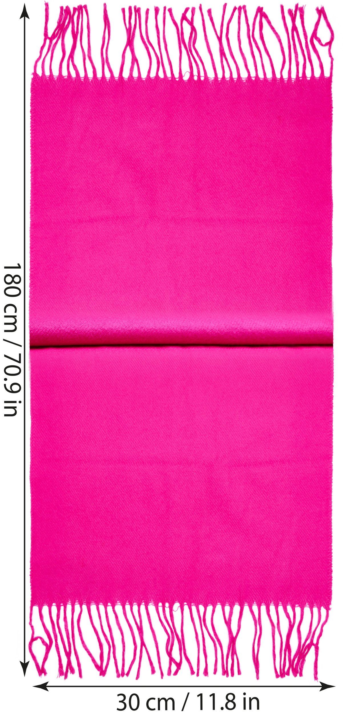 BRUBAKER Schal Cashmirillo Kuschelschal 30/40 x 180 cm Lang Leicht Warm Kuschelig, (Uni-Farben, 1-St. Herbst und Winterschal), Stola Tuch Schal mit Fransen für  – Bild 5 von 5