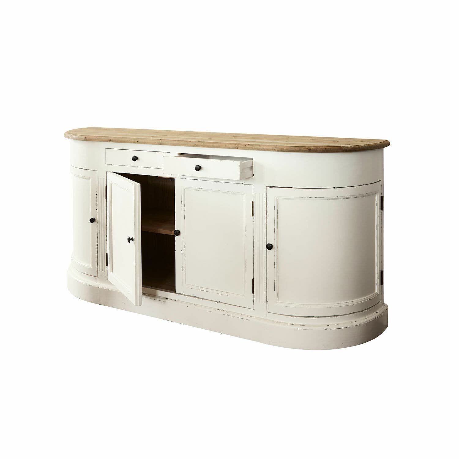 Mirabeau Kommode Sideboard Louisiana antikweiß/braun