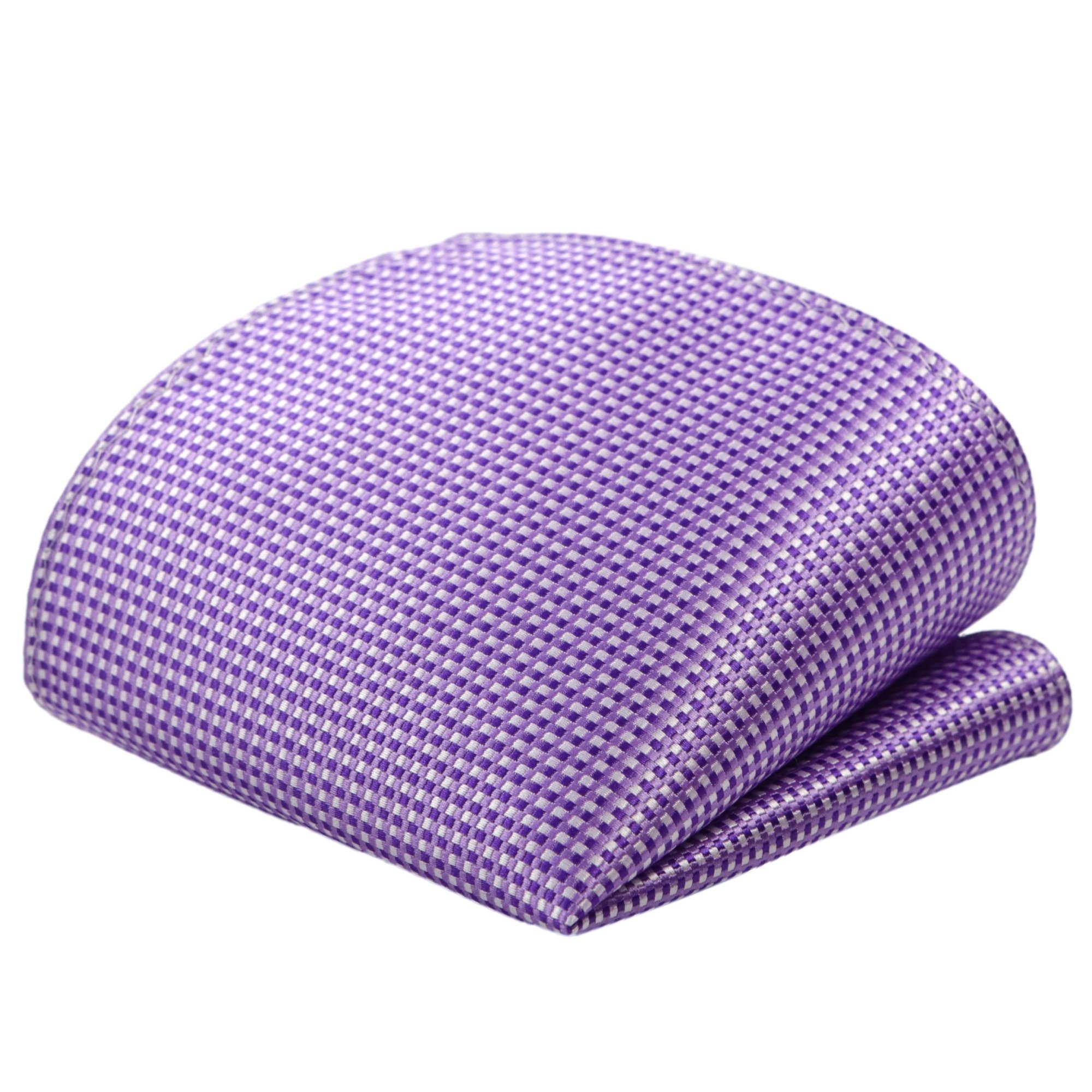 Signalviolett Tupfen, Karo Krawattenset, Violetton Business Gepunktet, (Set, Herren-Schlips Pastell-Violett GASSANI Lavendel Festlich Krawatte Seide-Touch mit Weiß 3-St., Einstecktuch, Dots, Blau-Lila Kariert, Manschettenknöpfe) Struktur, Heller Grid Flieder-Violett Punkte, Schmal, Tuch Hochzeitskrawatte