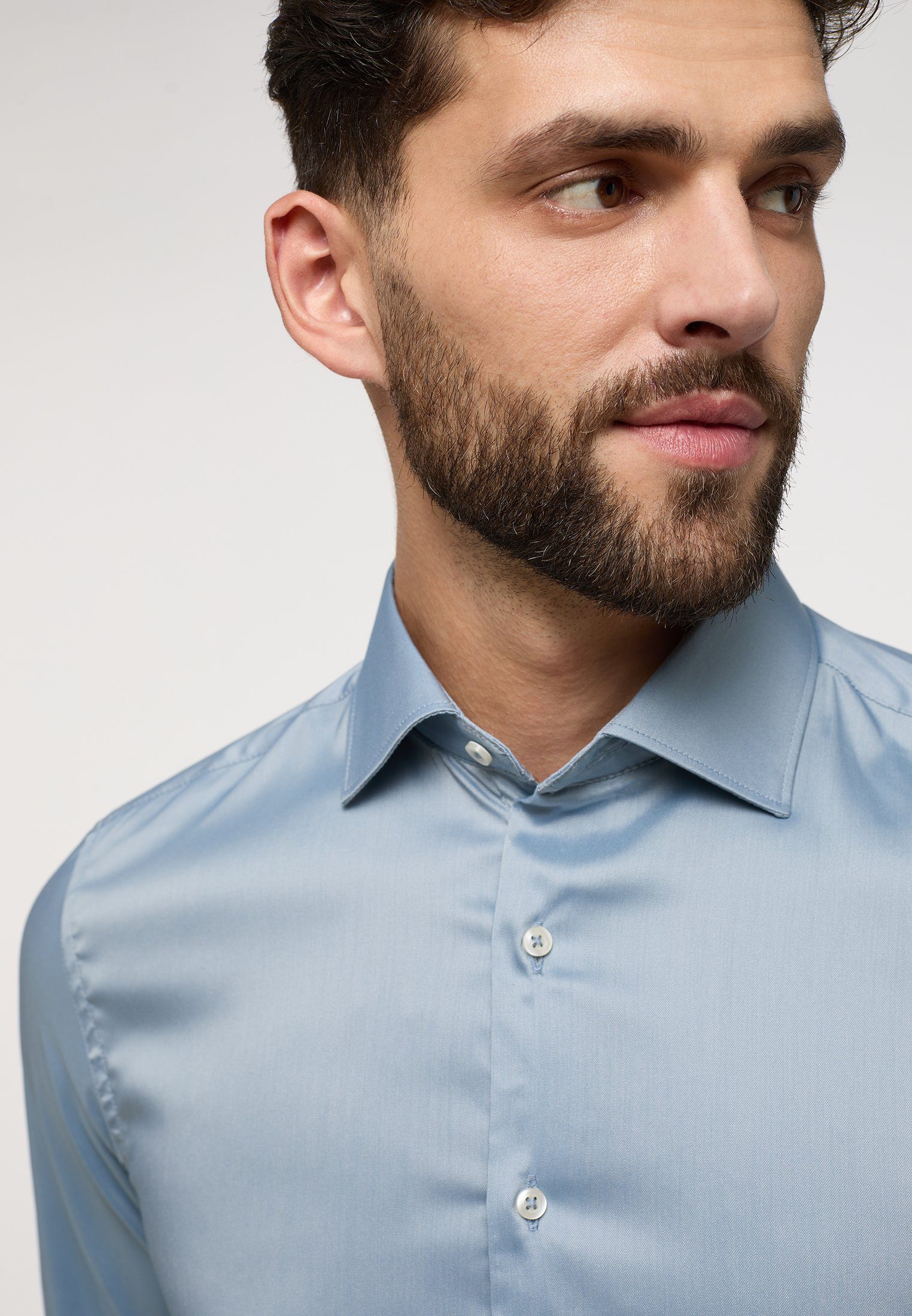 Eterna Langarmhemd SLIM FIT EASY IRON (bügelleicht)